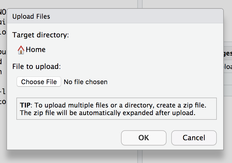 uploading files to rstudio